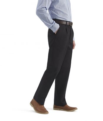 Black Pleated Chinos Stretch