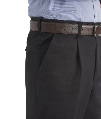 Black Pleated Chinos Stretch #2