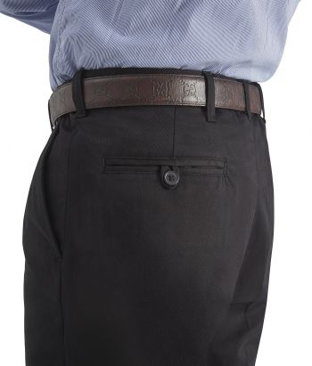 Black Pleated Chinos Stretch #4