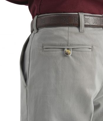 Grey Pleated Chinos Stretch #4