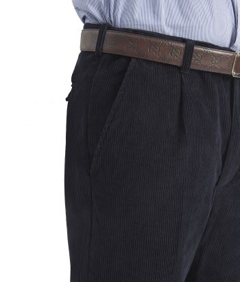 Navy Classic Corduroy Trousers #2