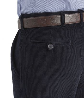 Navy Classic Corduroy Trousers #4